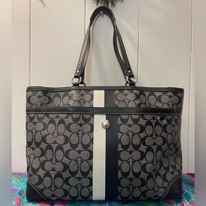 Coach Chelsea Heritage Stripe Tote/ Daiper bag (Maternity)